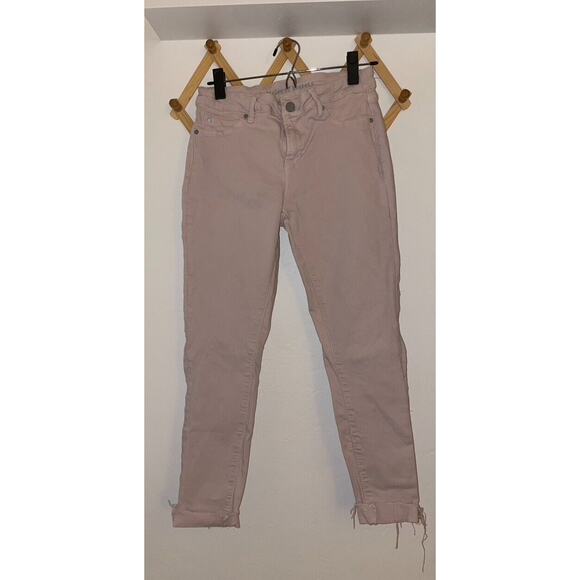 Articles of Society Pants Women's 28 Blush Pink Carly Raw Hem Ankle Skinny Jeans - Picture 2 of 8